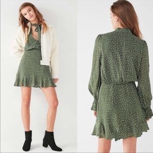 NWT ISLA Easy Rebellion Tie Ruffle Mini Dress